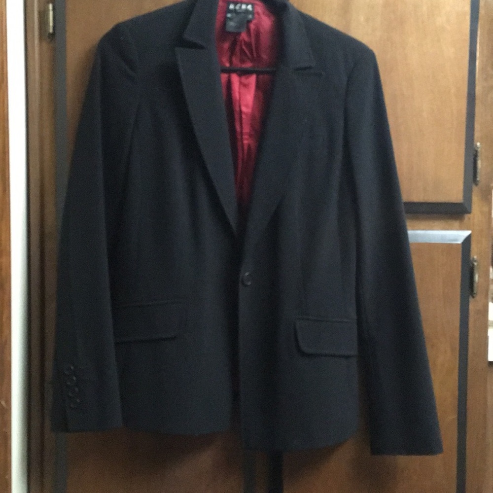 BCBG black single button closure blazer